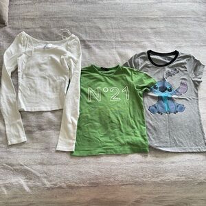 3 Pcs Girls T-Shirts, Size 8-10 years old